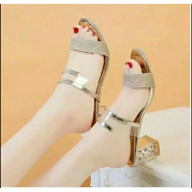 sepatu wanita sandal Heels hak tahu fashion women MK