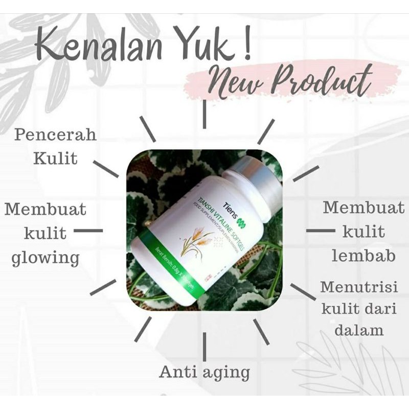 Tiens 1 Botol Vitaline Softgel Pemutih Badan Alami, Termurah, Promo Dan Diskon