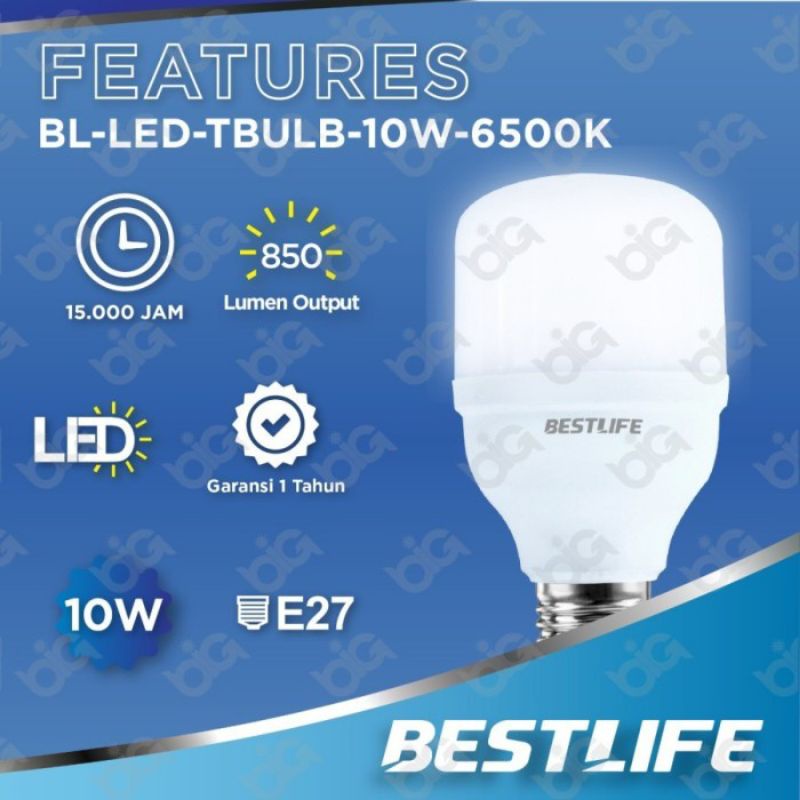 LAMPU CAPSUL KAPSUL CAPSULE BULB AMAN DIKIRIM BEST LIFE T-BULB LED 10 WATT 6500K BESTLIFE BL-LED-T-BULB-10W BOHLAM