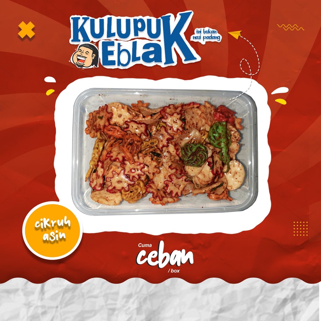 

kerupuk seblak CIKRUH ASIN PEDAS