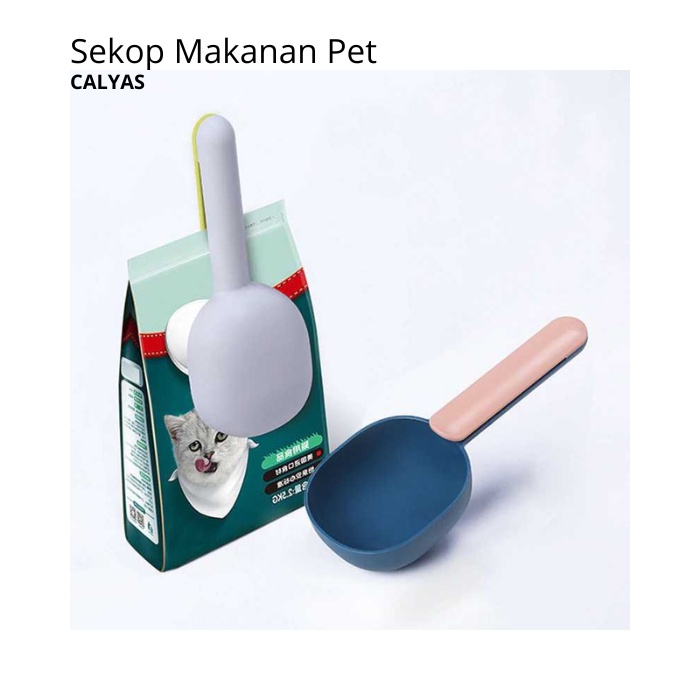 Sekop Makanan Anjing Kucing Shovel Scoop Spoon Handle Clip