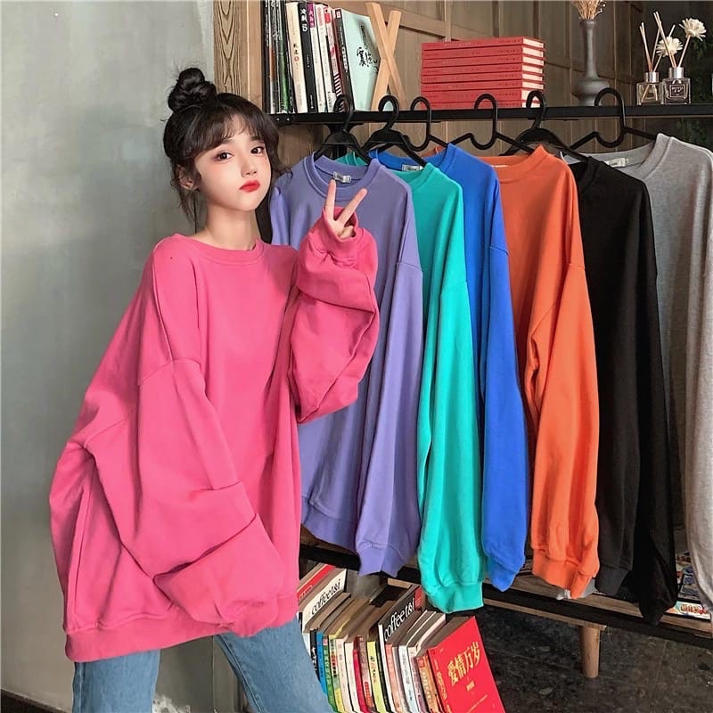 SWEATER WANITA OVERSIZE BASIC LD 130 XXL