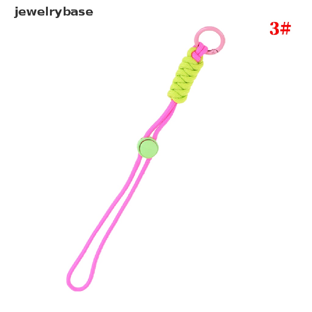 (jewelrybase) Tali Lanyard Motif Kepang Fluorescent Untuk Gantungan Kunci / Handphone