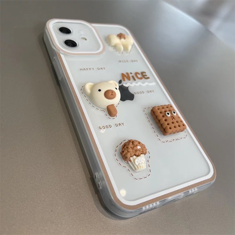 CASING BONEKA 3D Timbul FOR IPHONE 7 7+ 8 8+ SE X XS MAX XR 11 12 13 MINI PRO MAX