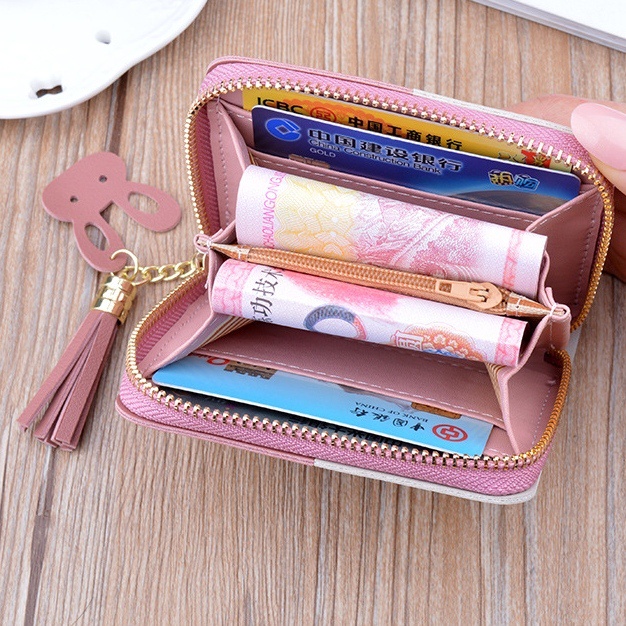 DOMPET LIPAT KECIL WANITA IMPORT KULIT PINK FRAENE WA495P3 KOREA MINI SLOT KARTU UANG RESLETING KOIN PENDEK PREMIUM BATAM BRANDED REMAJA KEKINIAN SIMPLE MURAH LUCU TIPIS