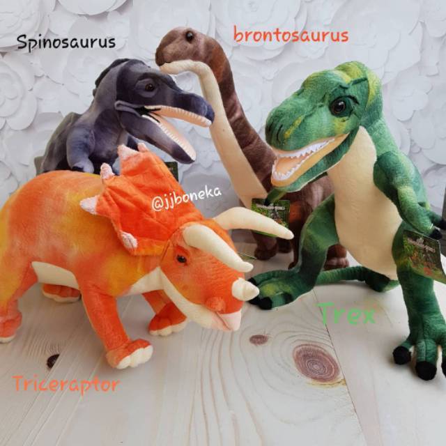 BONEKA DINO / DINOSAURUS BRONTOSAURUS TYREX SPINOSAURUS TRICERAPTOPS SPINOSAURUS