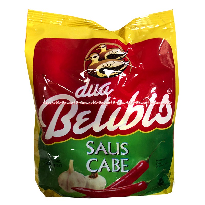 Dua Belibis Saus Cabe Sambal Kemasan Sachet 2belibis Saos Sambel Chilli Sauce 24sachet 2 Belibis Saset Sasetan