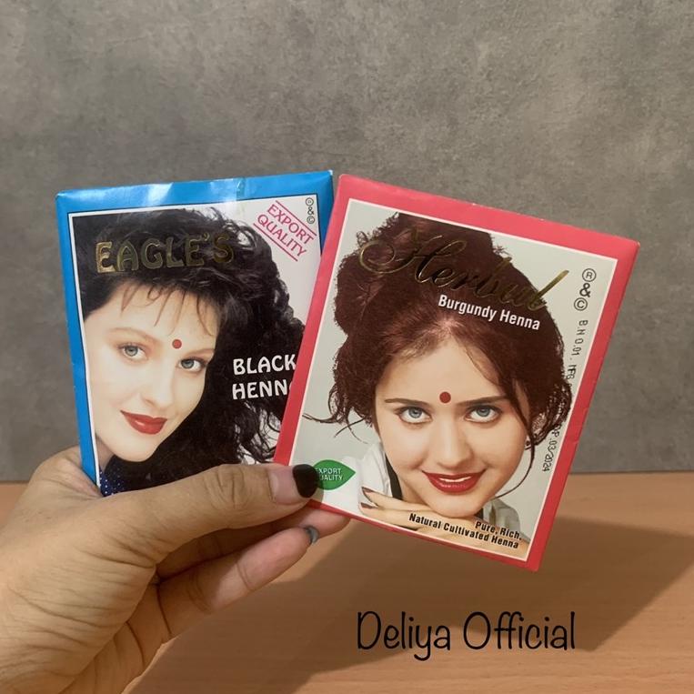 【TERLARIS】 HENNA BUBUK MAROON HITAM HALAL | BLACK HENNA EAGLE terbaru