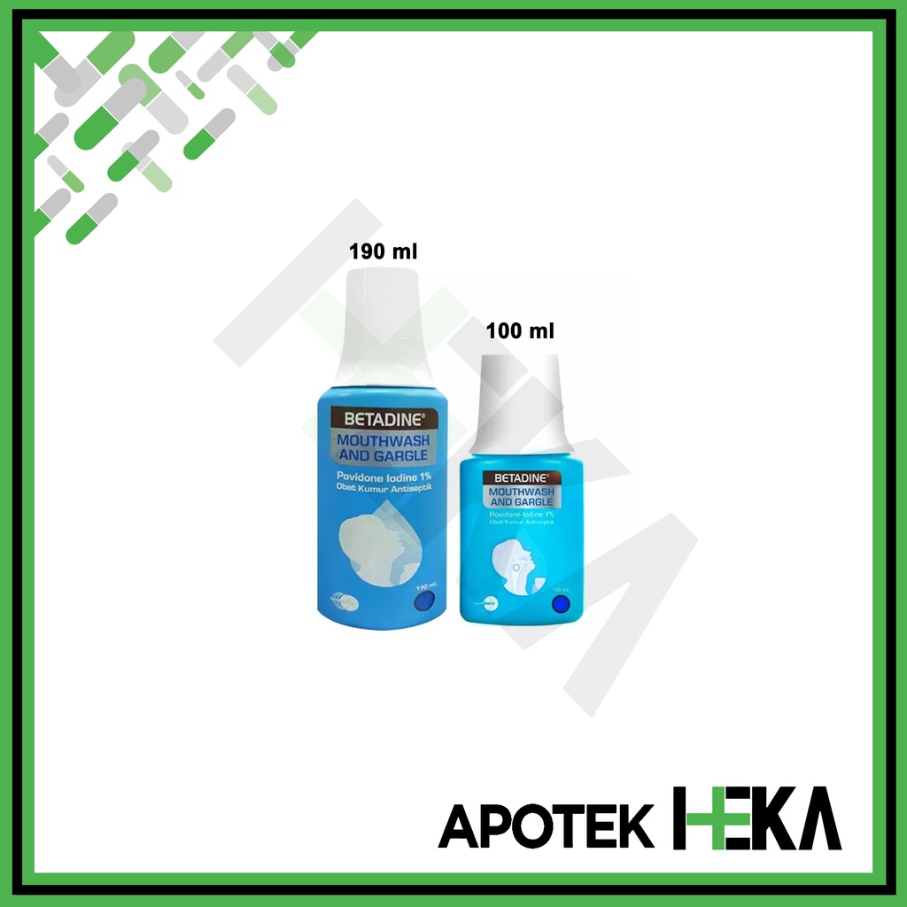 Betadine Mouthwash and Gargle 100 ml 190 ml Obat Kumur Antiseptik (SEMARANG)