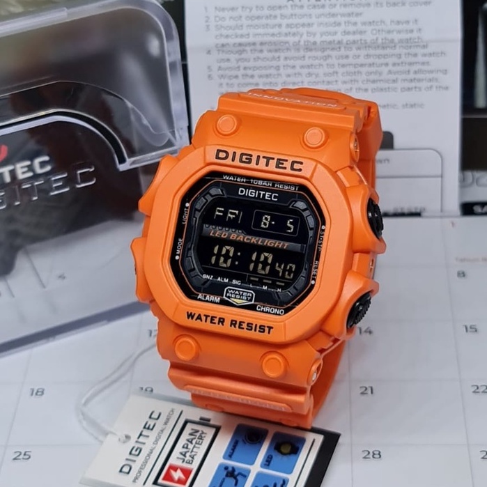 BESTSELLER JAM TANGAN ORIGINAL DIGITEC DG 5012T DG 5012 T ORANGE