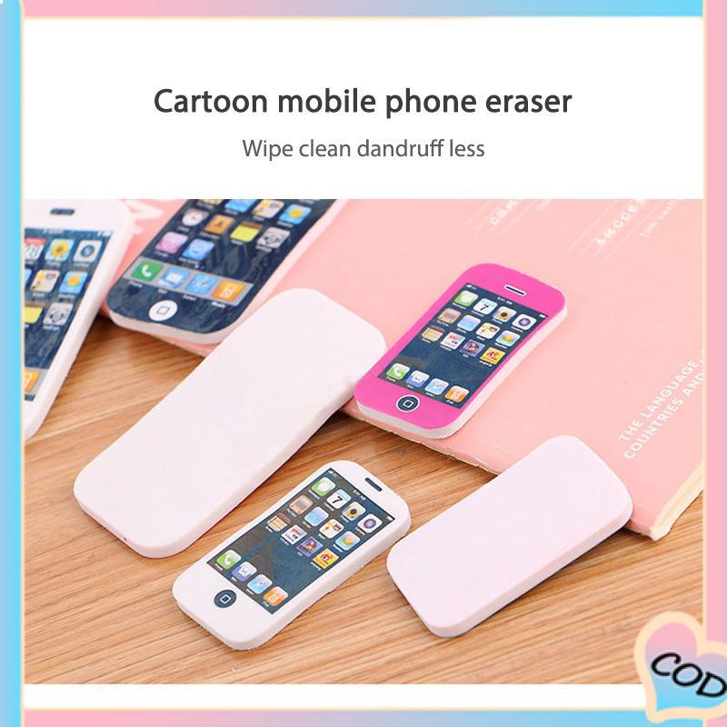 COD❤️Eraser Smartphone Mobil Alat Tulis Kreatif Kartun Penghapus Ponsel Hadiah Hadiah Penghapus Lucu