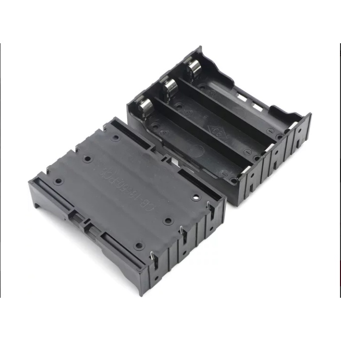 Holder Tempat Kotak Baterai Battery 18650 Plat Lempeng LEMPENGAN Pararel 3 Slot