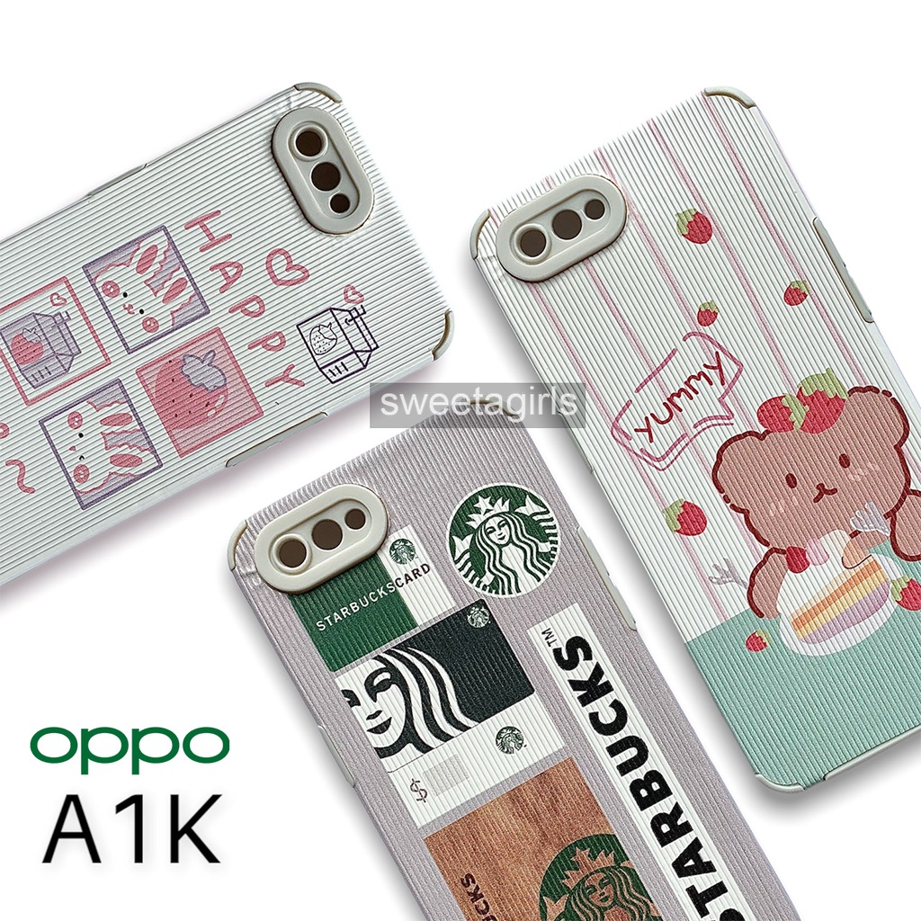 Casing Silikon Lucu Anticrack untuk Oppo A1K dan Realme C2 ( sama ukuran ) - Casing peach Case Gemoy - Bisa Bayar ditempat - sweetacase.id - Case Cubit Lucu - Karakter -  Softcase - Case Gemoy - Kesing - Aesthetic - Boneka 3D