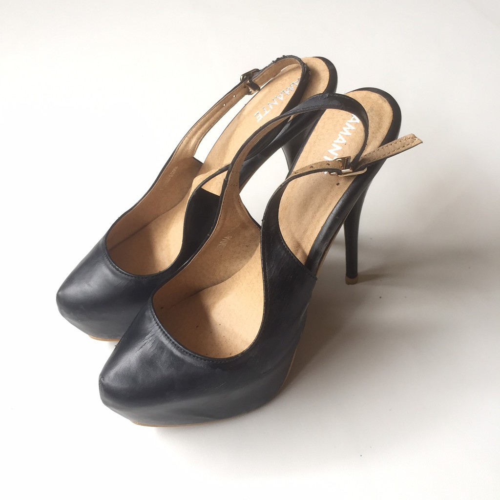 Preloved High Heels Amante / Pump shoes wanita hitam