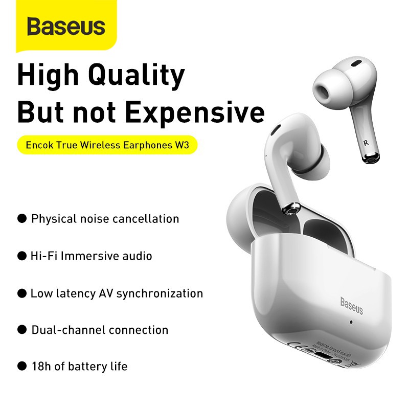 Baseus True Wireless Bluetooth Earphone Earbuds TWS W3