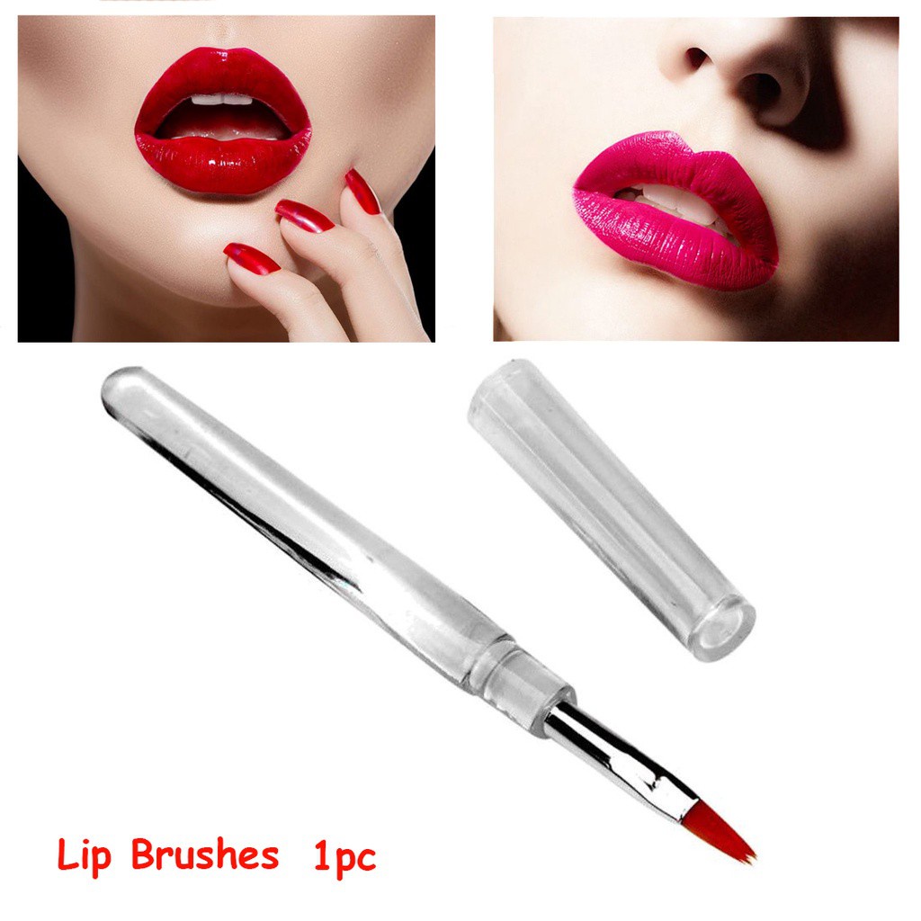 Brush Aplikator Lipstick Flexible Portable Bentuk Nanas Transparan Dengan Gagang Kristal