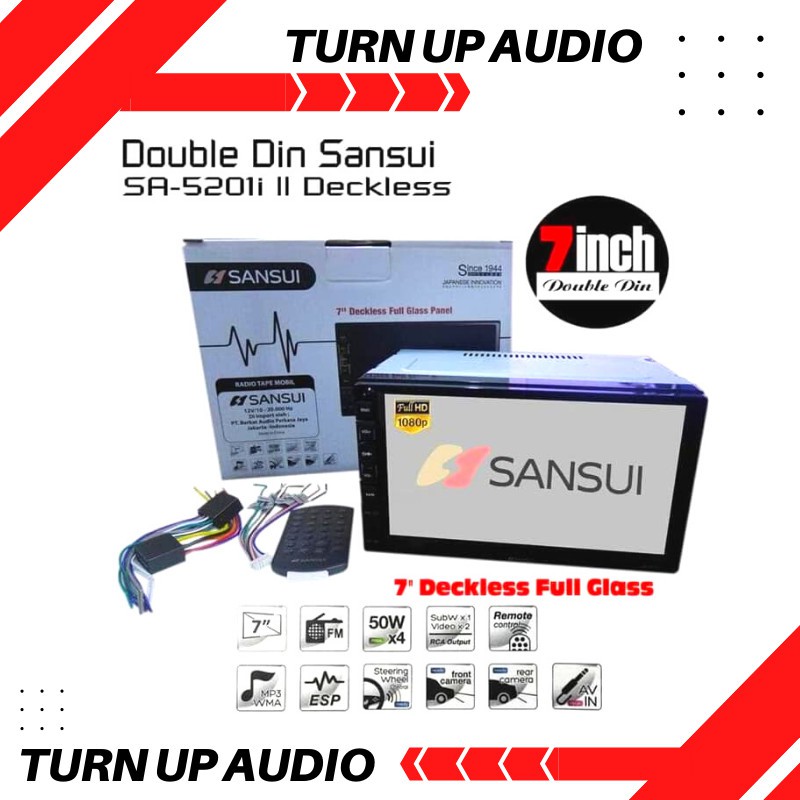 Head Unit Double Din Deckless SANSUI SA-5201i ORIGINAL 7 inch TERMURAH