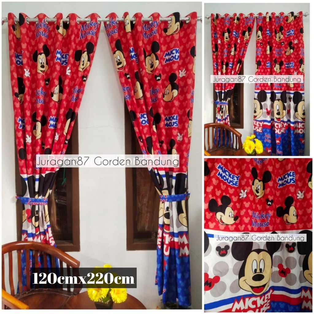 [HUSNA COLLECTION] GORDEN ANAK MOTIF MICKEY MOUSE KATUN DISPERSE / GORDEN MOTIF KARTUN