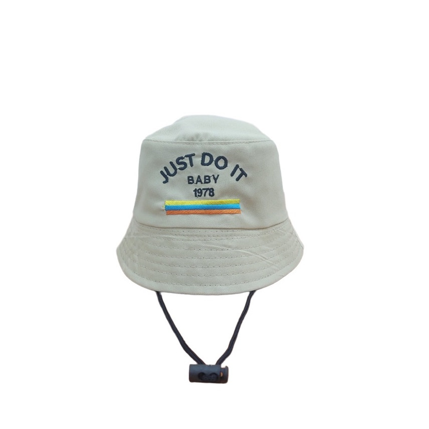 Bucket Hat Tali Anak Just Do It / Bucket Tali Anak Bordir Just Do It Laki Perempuan Kualitas Premium