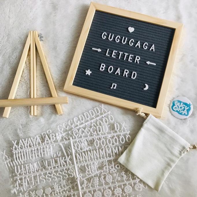 

[COD] GUGUGAGA | Letter Board / Papan Nama Bayi / Felt Letter Board / Papan PROMO Kode 476