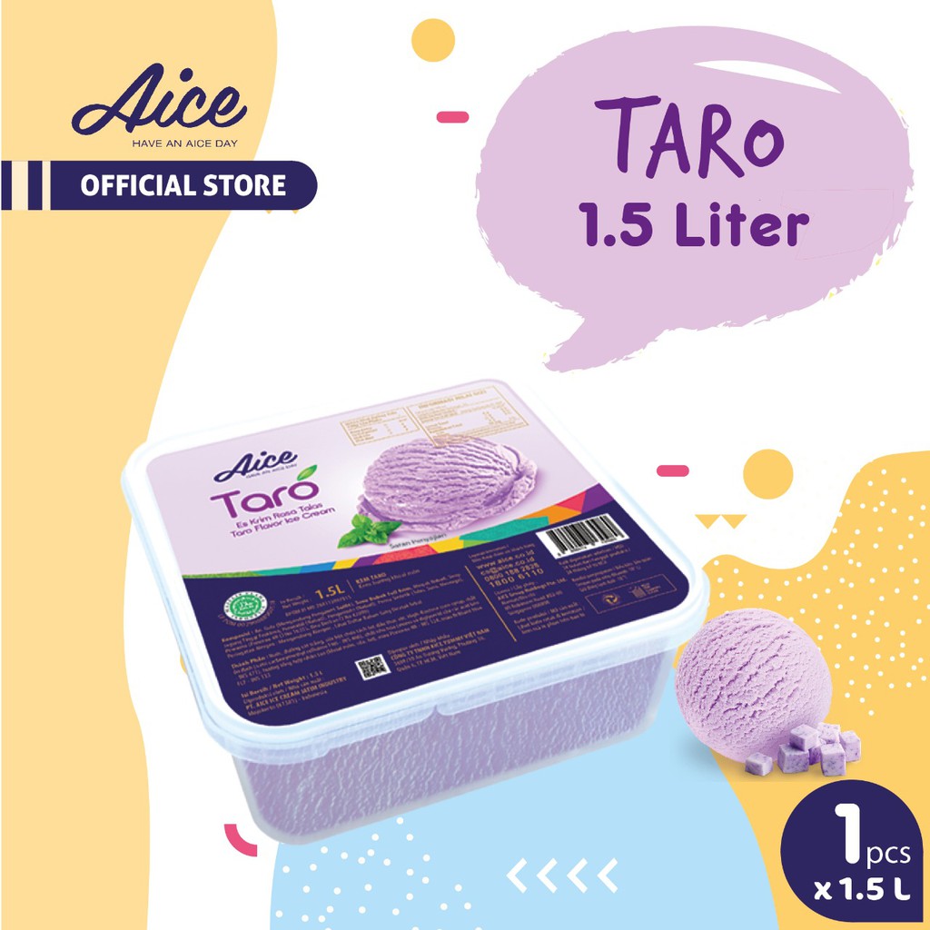 

Aice Ice Cream Taro 1.5L Es Krim isi 1 pcs Eskrim rasa Taro murah enak