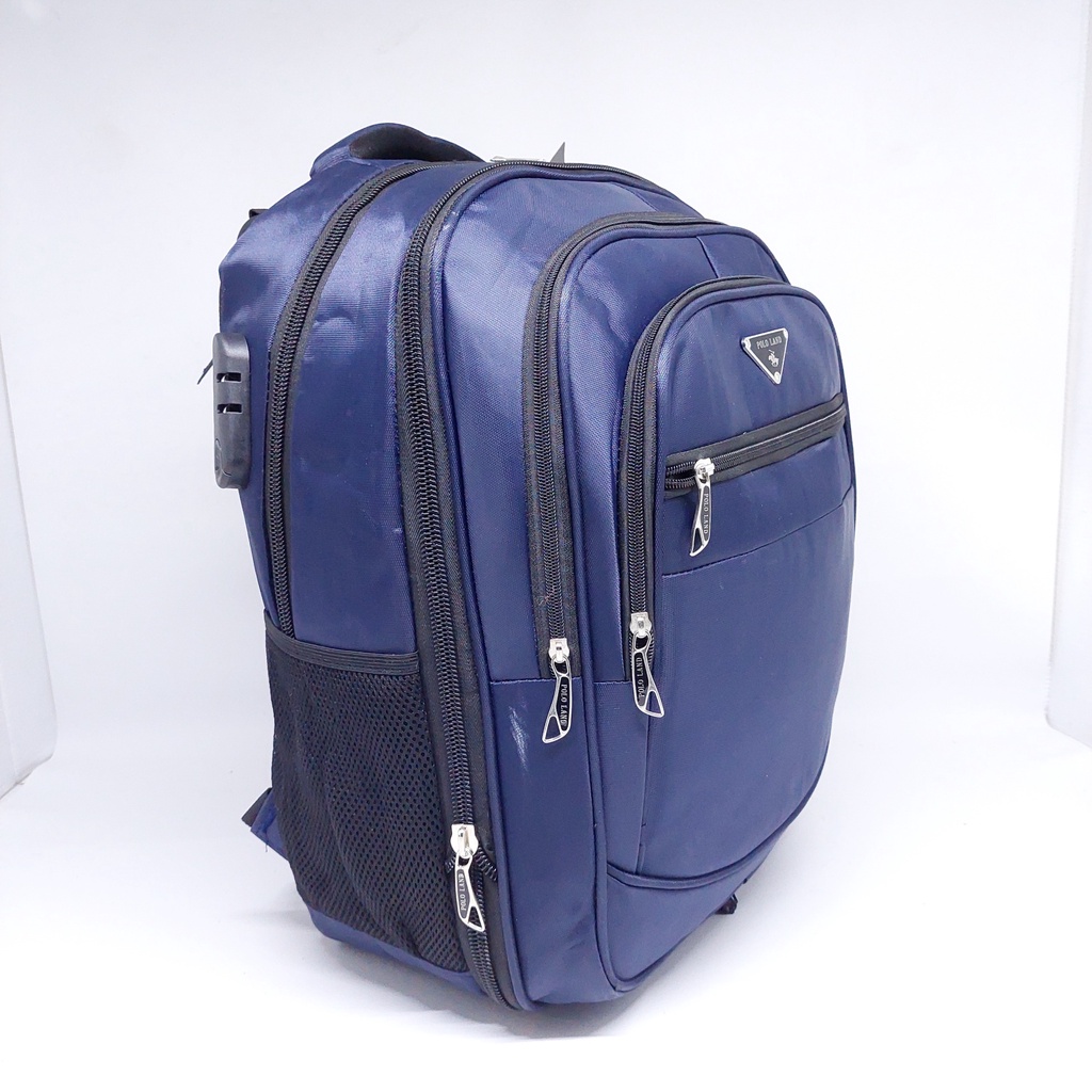 Tas LAPTOP Polo Land 18 INCHI BESAR MURAH / Ransel Laptop Polo Land Original /Tas Punggung Polo Land 18&quot; COMPACT / Tas Kantor Kerja Size Besar 18 INCH / Tas Laptop Polo Land Besar MURAH COMPACT / Tas Laptop USB + Kunci Nomor Murah Original