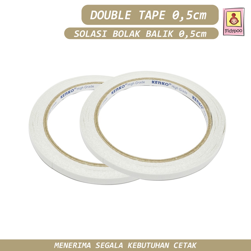 

DOUBLE TAPE SOLASI BOLAK BALIK ukuran 0,5cm