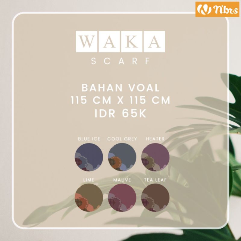 HIJAB SEGIEMPAT MOTIF WAKA SCARF NIBRAS