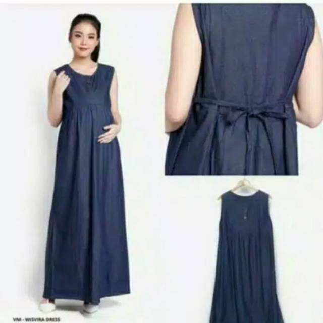 Dress Hamil Kutung Gamis Hamil Jeans