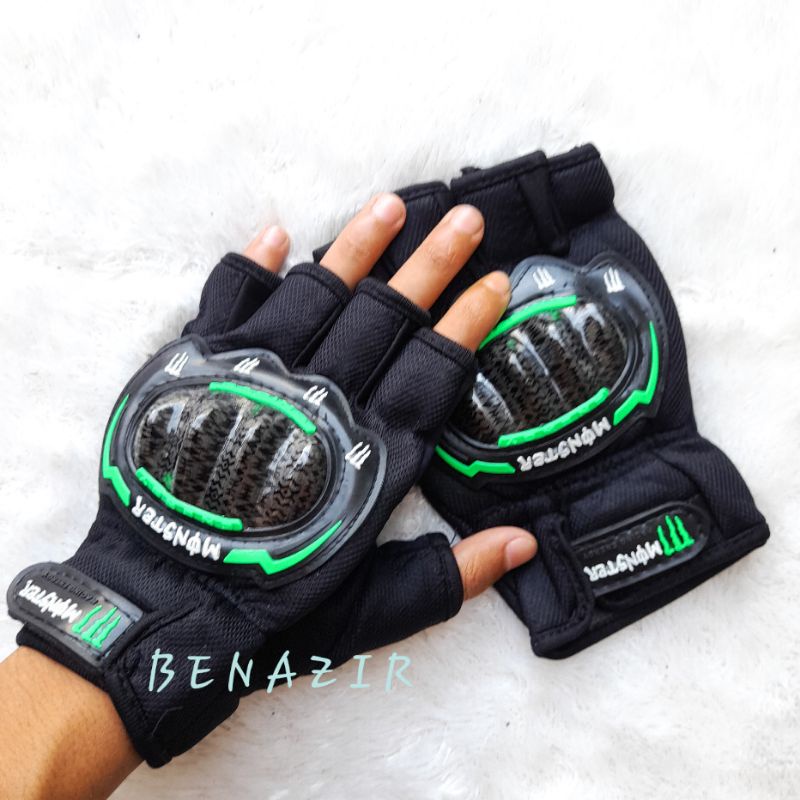 Sarung Tangan Motor Half Finger Monster Murah Sarung Tangan Batok Setengah Jari Pria