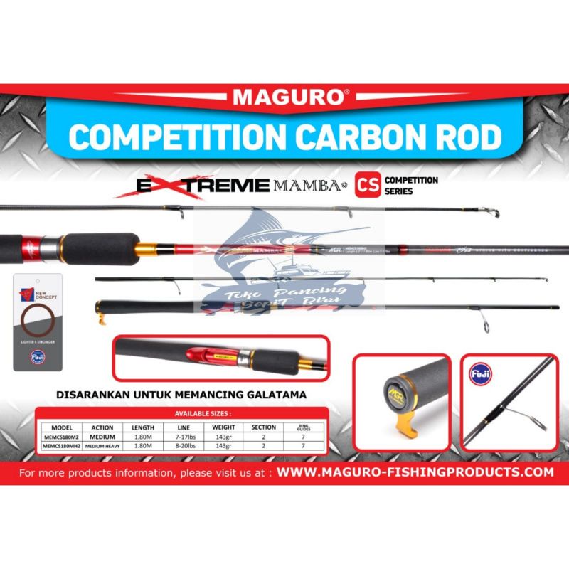 Joran Spinning MAGURO EXTREME MAMBA CS COMPETITION SERIES 180MH-2 8-20LBS 180CM FUJI