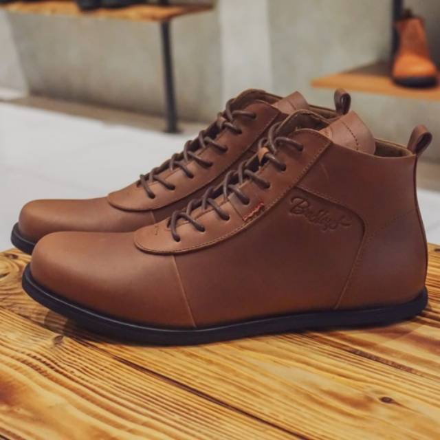 ERUDITE Brown Original - Sepatu Kulit Men's Shoes - Boots Classic Pria - Leather Shoes