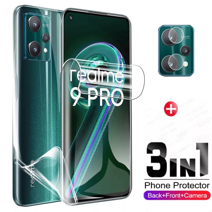 PWY CLEAR HYDROGEL anti gores REALME 10 / REALME 9i 4G / REALME 9 / REALME 9 PRO PLUS / REALME 9 PRO DEPAN BELAKANG KAMERA