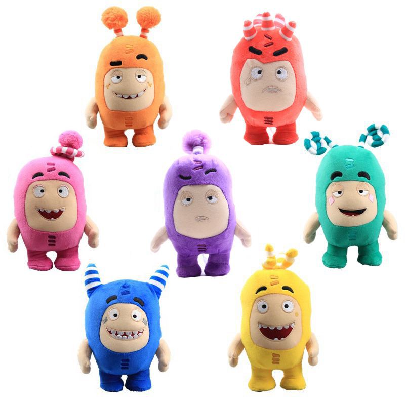 Large! 27cm Boneka Oddbods 23cm Plush Soft Cuddly Toy Newt Bubbles Pogo Zee Jeff Fuse Slick Plush