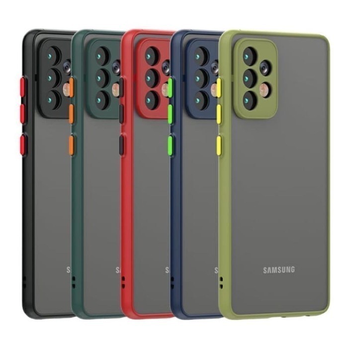 Soft Case Samsung Galaxy Samsung A13 A23 4G 5G A33 A53 A73 My Choice Aero Color Button Matte Frame Camera