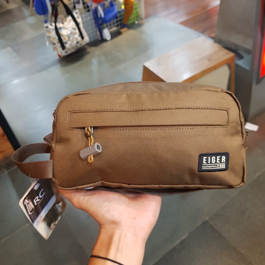 Tas Hand Bag Eiger1989 Journal Dopp Kit 2.0 2L Khaki Tas Serbaguna Original