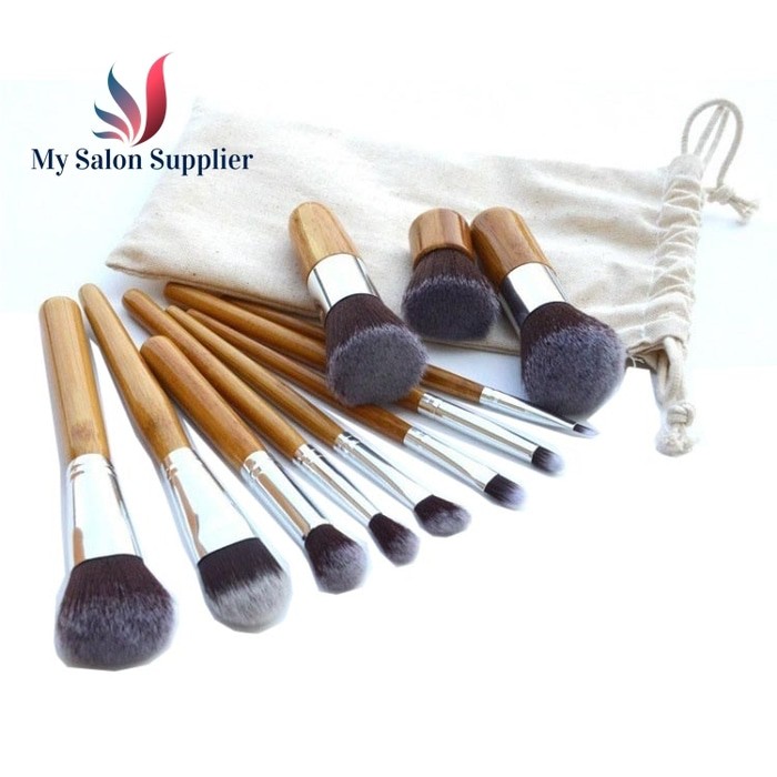 Kuas Make Up Brush Set Kantong isi 11 + Pouch