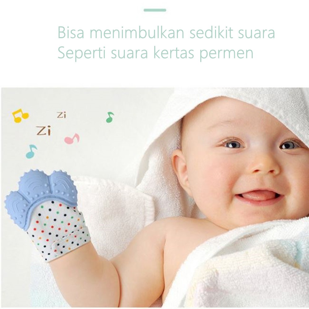 LAKOE Sarung Tangan Teether Bayi / Mitten Baby Glove Teether Gigitan Bayi