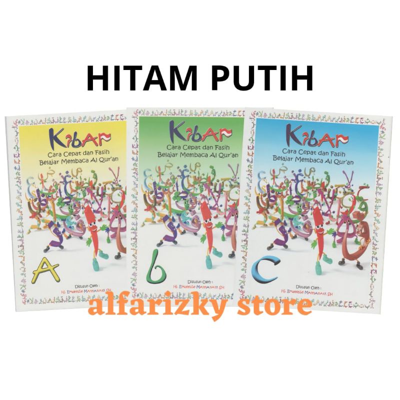 Jual Buku Kibar Hitam Putih A B C Cara Cepat Dan Fasih Belajar Membaca Al Quran Indonesia