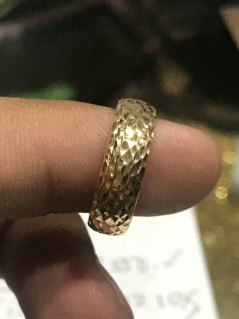 Cincin anak dan dewasa emas asli kadar 65% 16k lokal 22 0,5 1 1,5 g gr gram polos ukir belarotan