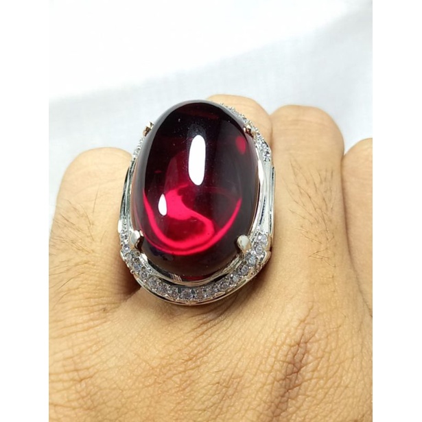 TERMURAH batu merah siam jumbo asli chatam siap pakai