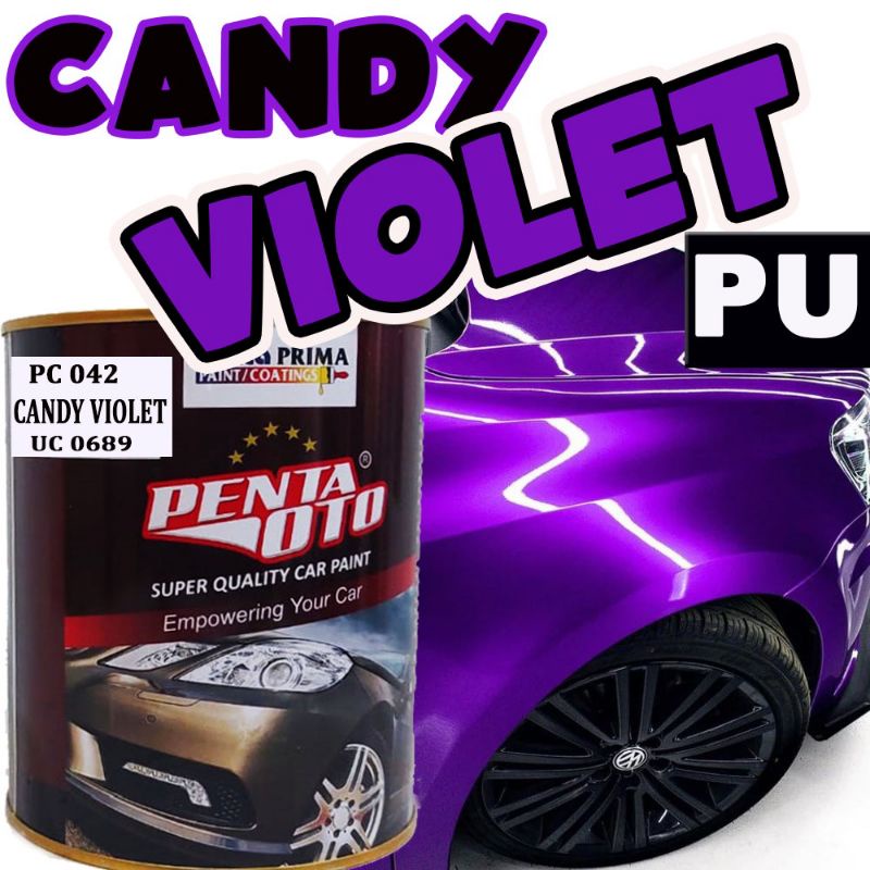 Cat Penta OTO Violet Pu Cat Penta Super Gloss Penta  1kg Candy Tone Violet Ungu Transparan Cendi