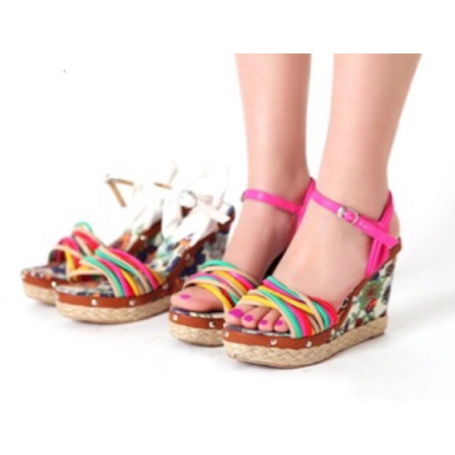 Sepatu Wedges Wanita Import Korea