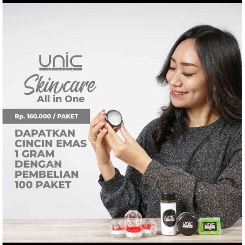 UNIC SKINCARE BPOM (SEPAKET 4 ITEM: SABUN, TONER, KRIM SIANG&KRIM MALAM