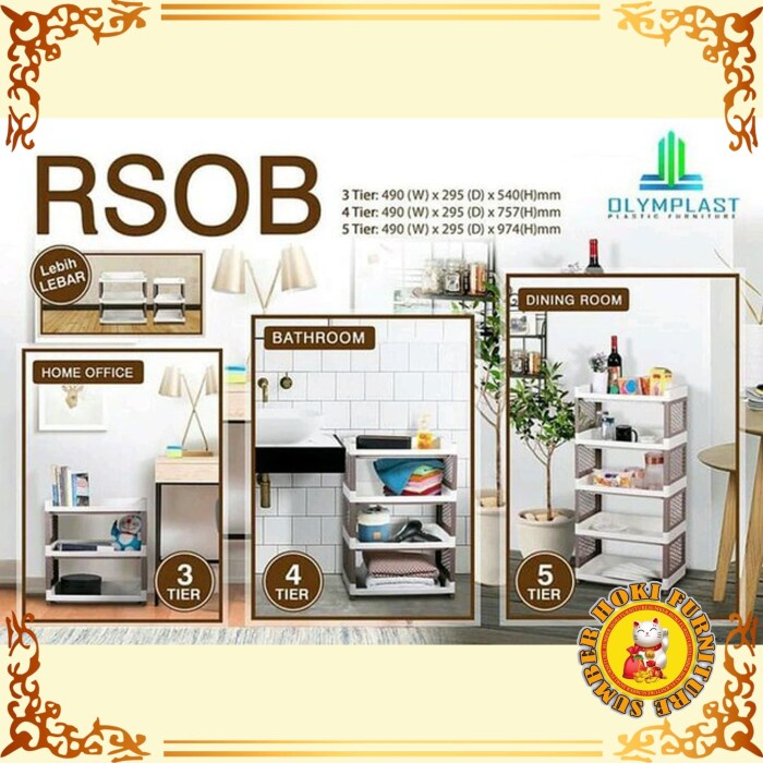 RAK DAPUR / RAKSERBAGUNA / RAK BAJU OLYMPLAST RSOB [3 / 4 / 5 SUSUN] - RSOB 03