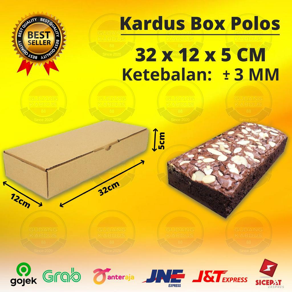 

Kardus Box Die Cut 32x12x5 CM Dus Kue Makanan Brownies Polos