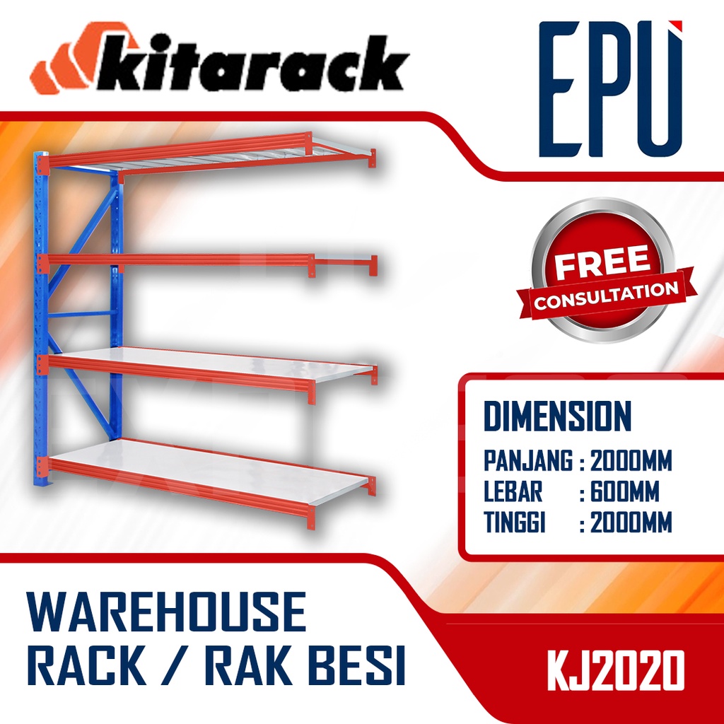 Kitarack KJ2020 (Jointer) - Warehouse Rack Rak Besi Rak Gudang Lemari