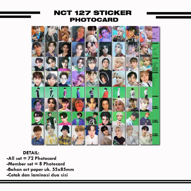 NCT 127 STICKER PHOTOCARD