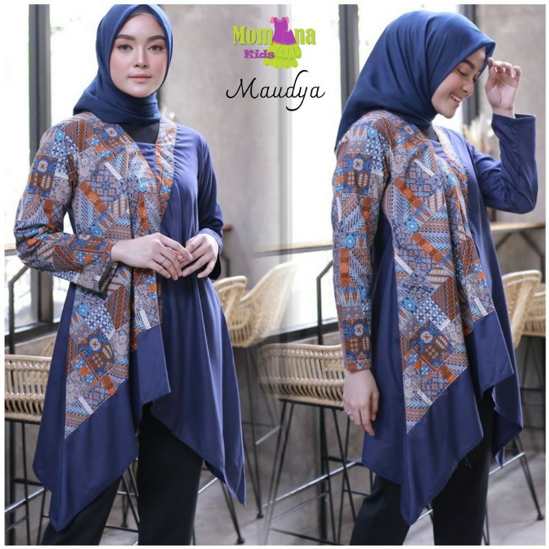Baju Hamil Tunik Batik Hamil Kantor Cantik Etnik Wudhu Friendly Maudya Maudi Nuratina