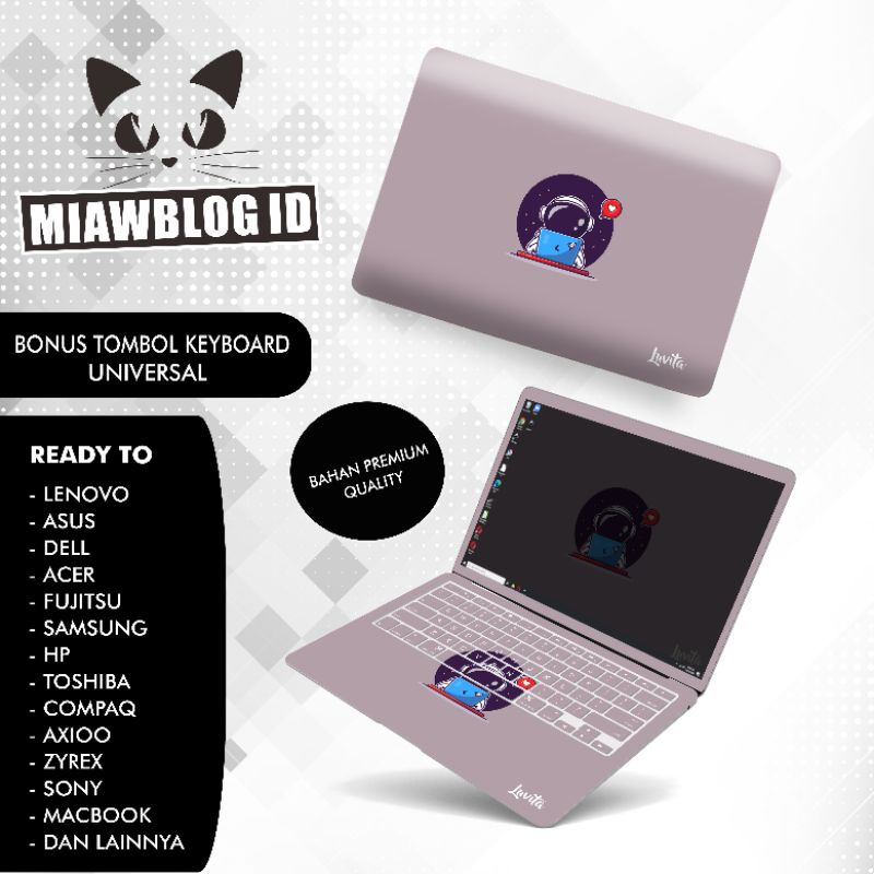 Garskin Laptop Custom Full Body Cute Astronaut